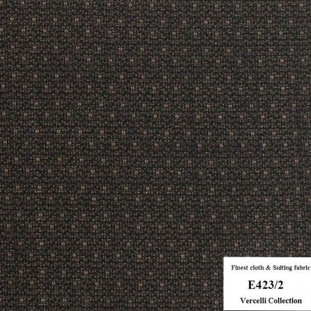 E423/2 Vercelli CXM - Vải Suit 95% Wool - Nâu Hoa Văn
